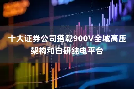 十大证券公司搭载900V全域高压架构和自研纯电平台